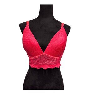 💎 Bebe Lace Bustier Bra Coral